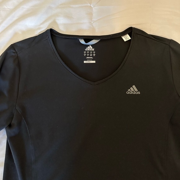 adidas Tops - Women's Adidas CLIMALITE Long Sleeve TENNIS Golf RUNNING Warmup SHIRT Black. L
